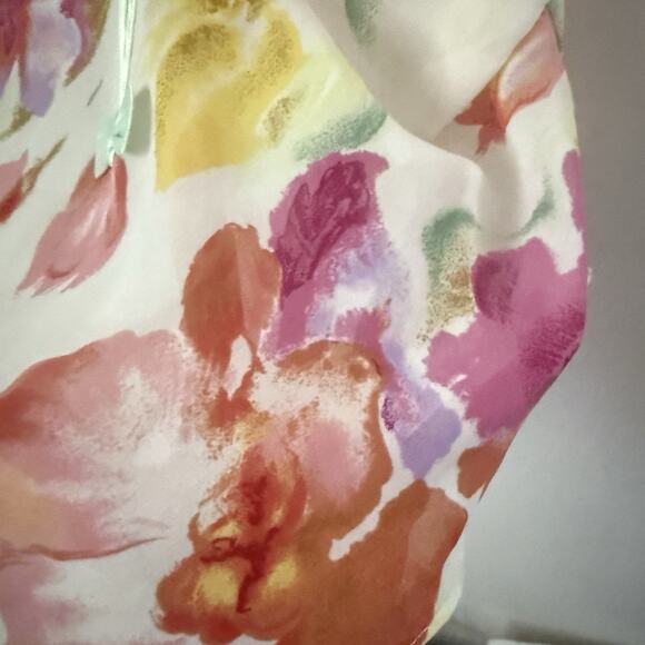 Y2K Camisole Blouse Sheer Floral Romantic Coquette Sexy Babydoll M - Picture 6 of 9